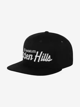 Бейсболка с прямым козырьком HOOD 100-MWL001-CA005-BK Hidden Hills, CA (черный), Черный