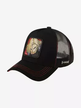 Бейсболка с сеточкой CAPSLAB CL/DBZ2/1/C18B Dragon Ball C-18 (черный), Черный
