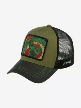 Бейсболка с сеточкой CAPSLAB CL/DBZ3/1/RON1 Dragon Ball Shenron (оливковый), Мультицвет