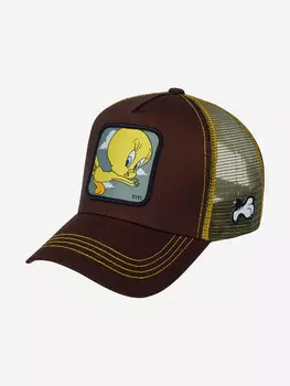 Бейсболка с сеточкой CAPSLAB CL/LOO2/1/TIT1 Looney Tunes Tweety Pie (коричневый), Коричневый