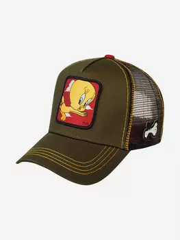 Бейсболка с сеточкой CAPSLAB CL/LOO2/1/TIT2 Looney Tunes Tweety Pie (оливковый), Мультицвет