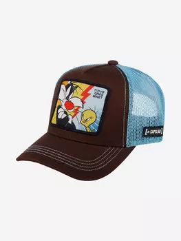 Бейсболка с сеточкой CAPSLAB CL/LOO2/1/TVG1 Looney Tunes Tweety Pie (коричневый), Коричневый