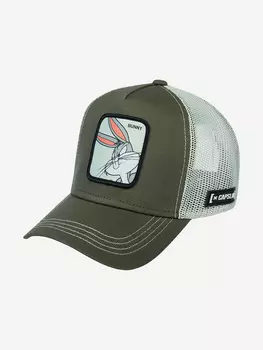 Бейсболка с сеточкой CAPSLAB CL/LOO/1/BUN2 Looney Tunes Bugs Bunny (оливковый), Мультицвет