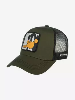 Бейсболка с сеточкой CAPSLAB CL/LOO/1/DAF2 Looney Tunes Daffy Duck (оливковый), Мультицвет