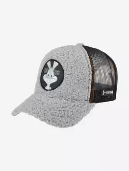Бейсболка с сеточкой CAPSLAB CL/LOO/FUR1/BUG1 Looney Tunes Bugs Bunny (серый), Серый