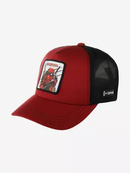 Бейсболка с сеточкой CAPSLAB CL/MAR6/1/CT/BAD1 Marvel Deadpool (малиновый), Мультицвет