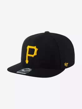 Бейсболка с прямым козырьком 47 BRAND B-NSHOT20WBP-BK Pittsburgh Pirates NHL (черный), Черный