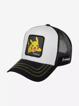 Бейсболка с сеточкой CAPSLAB CL/PKM2/1/PIK5 Pokemon Pikachu (белый), Белый