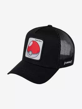 Бейсболка с сеточкой CAPSLAB CL/PKM/1/POK1 Pokemon Pokeball (черный), Черный