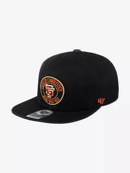 Бейсболка с прямым козырьком 47 BRAND BX-GLDMR102GWP-BK San Francisco Giants x Thrasher MLB (черный), Черный