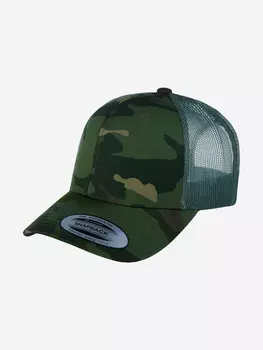 Бейсболка с сеточкой FLEXFIT 6606MC (оливковый), Мультицвет