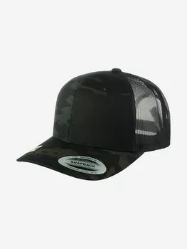 Бейсболка с сеточкой FLEXFIT 6606MC (оливковый), Мультицвет
