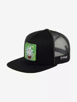 Бейсболка с прямым козырьком CAPSLAB CL/REM2/1/CASF/RI1 Rick and Morty Rick (черный), Черный