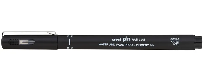 Линер UNI PIN02-200 (S) 0,2 мм, черный