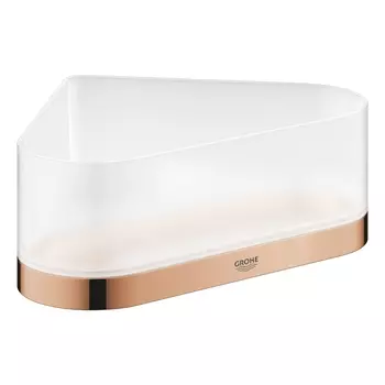 Полочка для душа GROHE Selection, угловая с держателем, теплый закат глянец (41038DA0)