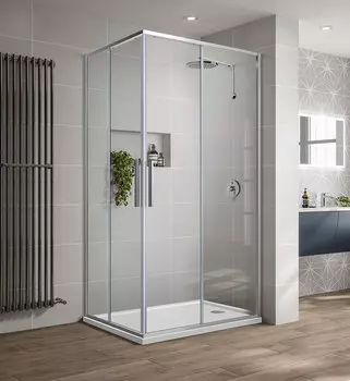 Душевой уголок Vincea Slim-U VSS-2SU 90x90x200 профиль хром, стекло прозрачное