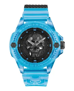 Силиконовые часы $kull Scuba Duba Edition PHILIPP PLEIN, синий/синий/черный