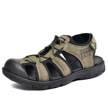 Men Large Soft Sole Summer New Slippers Baotou Breathable Beach Shoes Outdoor Casual Shoe 40 чёрный