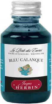 Чернила в банке Herbin, 100 мл, Bleu calanque Аквамарин