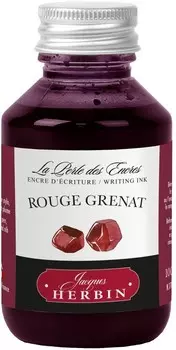 Чернила в банке Herbin, 100 мл, Rouge grenat Гранатовый