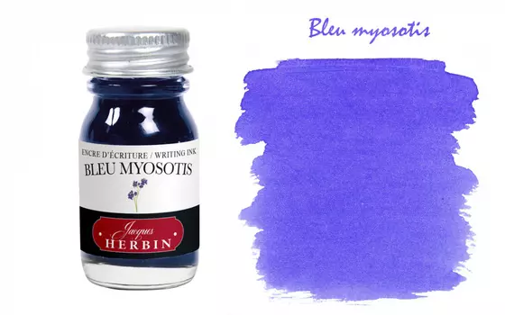 Чернила в банке Herbin, 10 мл, Bleu myosotis, Фиолетово-синий