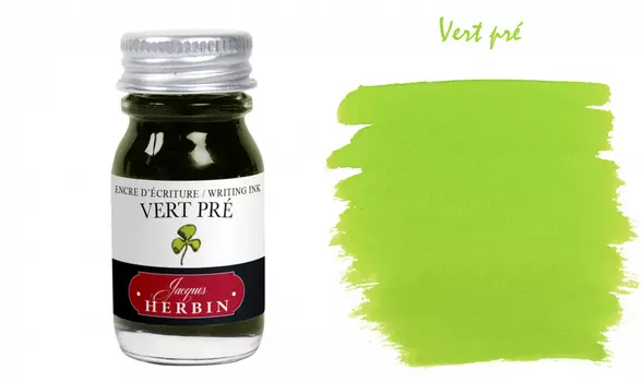 Чернила в банке Herbin, 10 мл, Vert pr? Салатовый