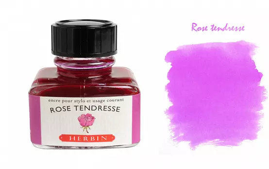 Чернила в банке Herbin, 30 мл, Rose tendresse, Нежно-розовый