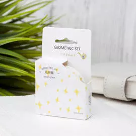 Декоративный скотч "Geometric set stars", yellow