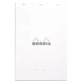 Ежедневеник линованный Rhodia "Basics" 21х31,8 см 80 л с микроперфорацией 80 г, белый