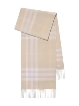 Burberry кашемировый шарф в клетку, нейтральный