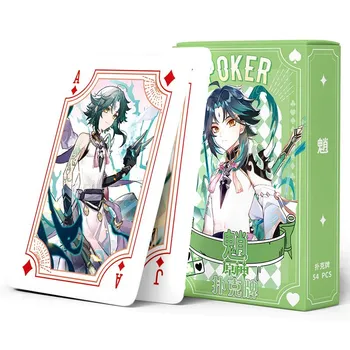 Impact Xiao Poker Игральные карты Настольные игры Детские игрушки Детская игровая колода Карточная игра Набор аниме