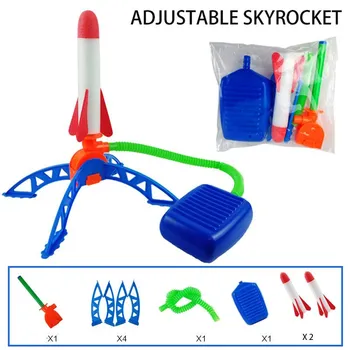 999 Kid Air Rocket Foot Pump Launcher Toys Спортивная игра Jump Stomp Открытый детский игровой набор Игрушечные прессованные ракетные установки Игры с педалью A