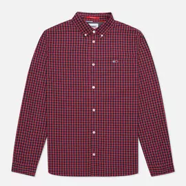 Мужская рубашка Tommy Jeans Heather Gingham, цвет красный, размер S