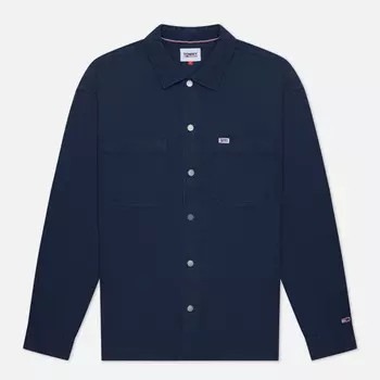 Мужская рубашка Tommy Jeans Lightweight Twill Overshirt, цвет синий, размер L