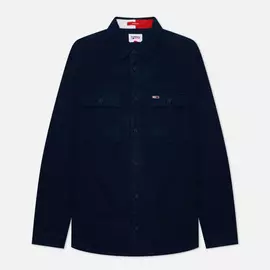 Мужская рубашка Tommy Jeans Soft Organic Cotton Overshirt, цвет синий, размер M