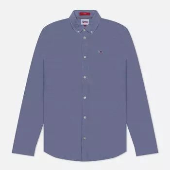 Мужская рубашка Tommy Jeans Stretch Oxford Cotton Slim Fit, цвет синий, размер XXL