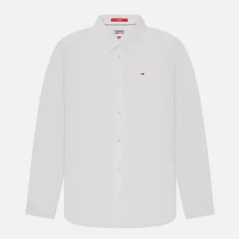 Мужская рубашка Tommy Jeans Stretch Slim Fit, цвет белый, размер XL
