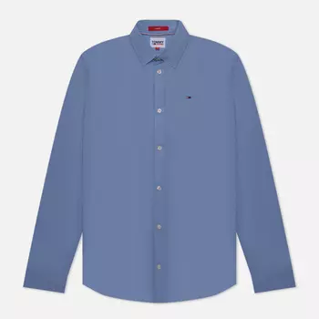Мужская рубашка Tommy Jeans Stretch Slim Fit, цвет голубой, размер XXL