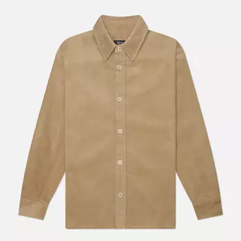 Мужская рубашка A.P.C. Bobby Overshirt, цвет бежевый, размер L