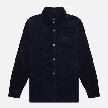 Мужская рубашка A.P.C. Bobby Overshirt, цвет синий, размер XXL