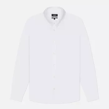 Мужская рубашка A.P.C. Greg Logo, цвет белый, размер XXL