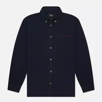 Мужская рубашка A.P.C. Mateo Logo, цвет синий, размер M