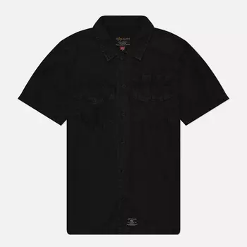 Мужская рубашка Alpha Industries Washed Fatigue Jacket, цвет чёрный, размер XXL