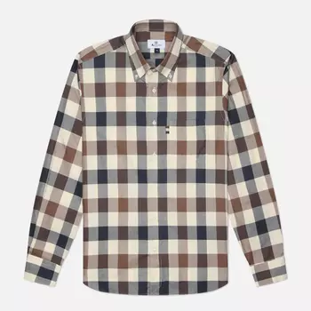 Мужская рубашка Aquascutum Active Macro Check, цвет бежевый, размер XXXL