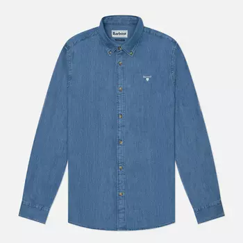 Мужская рубашка Barbour Denim Crest Tailored, цвет синий, размер XXL