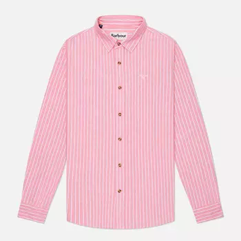 Мужская рубашка Barbour Fenfield Striped Relaxed, цвет розовый, размер XXL