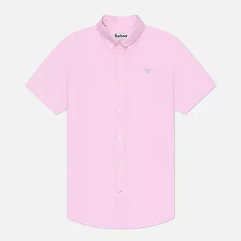 Мужская рубашка Barbour Oxford Tailored Short Sleeved, цвет розовый, размер XXL