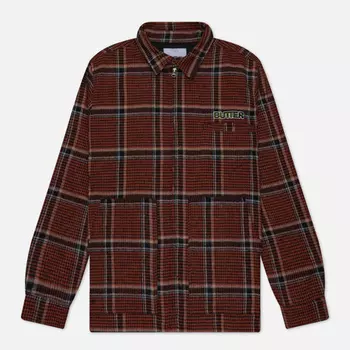 Мужская рубашка Butter Goods Dougie Plaid Overshirt, цвет коричневый, размер L