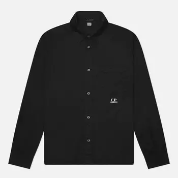 Мужская рубашка C.P. Company Light Mussola, цвет чёрный, размер XXL