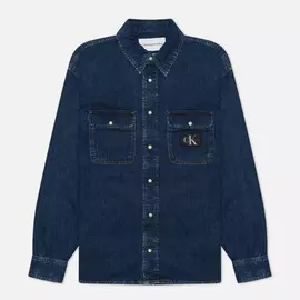 Мужская рубашка Calvin Klein Jeans Oversized Denim, цвет синий, размер M